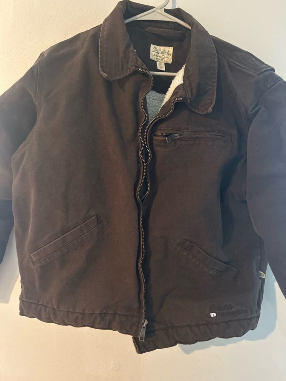 Cabela's Brown Workwear Jacket with Embroidered Logo